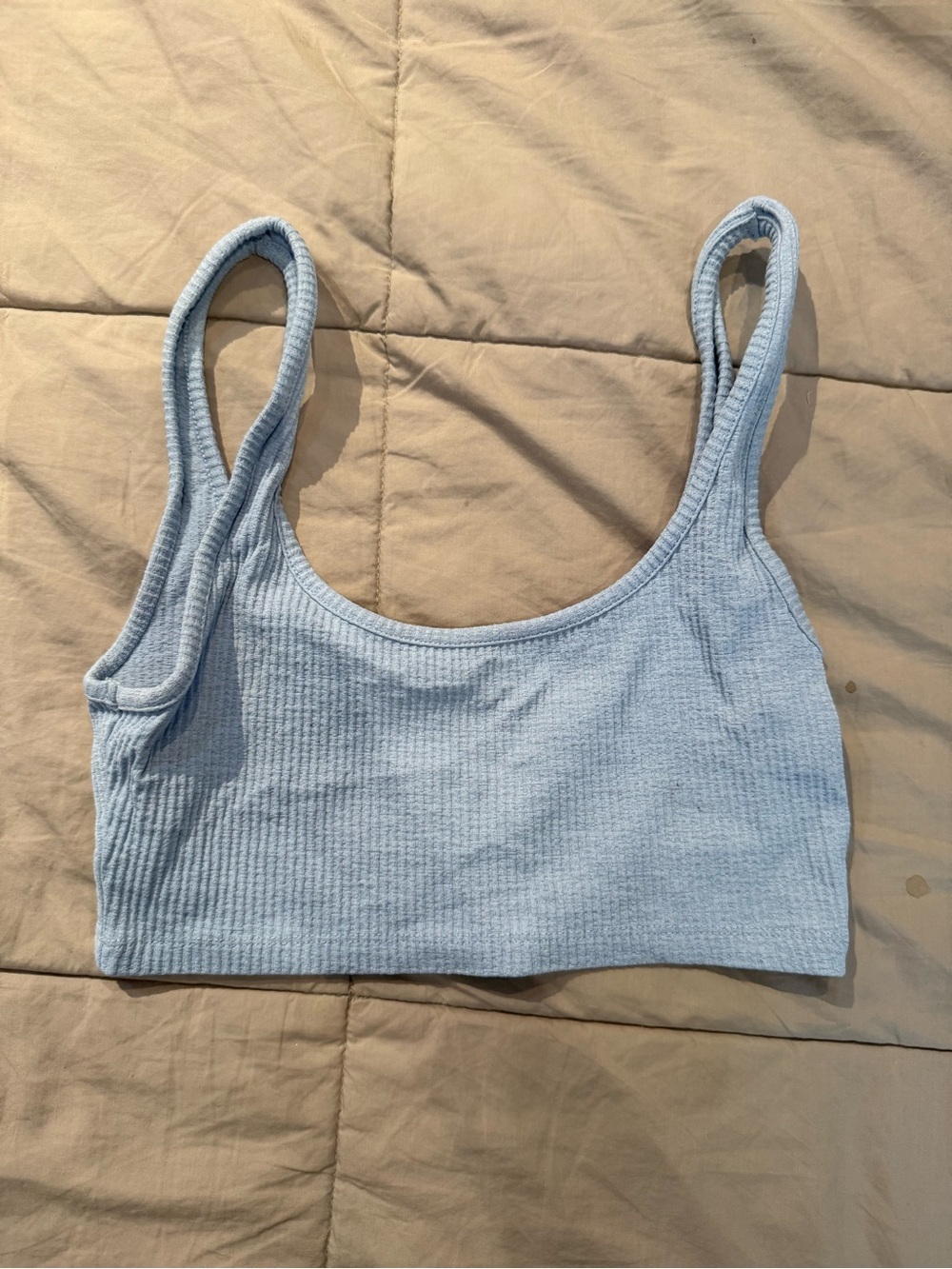 Pull&Bear Light Blue Ribbed Bralette